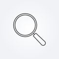 Magnify line icon. Search and find symbol. Magnifier or Magnifying glass logo. Vector illustration. Royalty Free Stock Photo